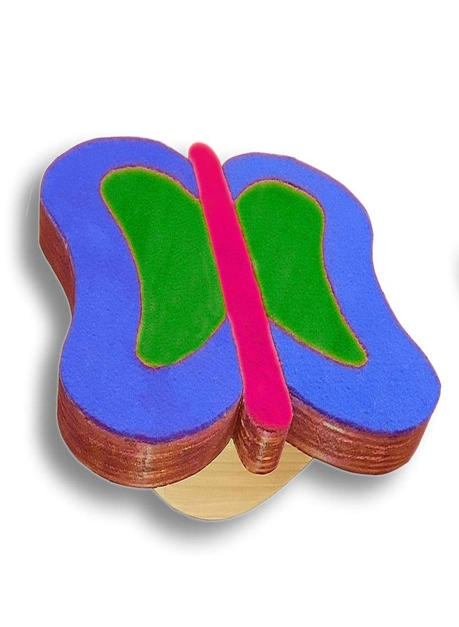 PHYSIOTREX® Wooden Butterfly | Balance Board | Rocker Board for Kids (3 Years+) - Outdoor Activity Toy (Color May Vary) - Image 1